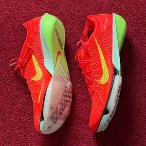 Nike Air Zoom Victory 2 "Bright Crimson Lime Blast" Track Spikes Men’s Size 9.5